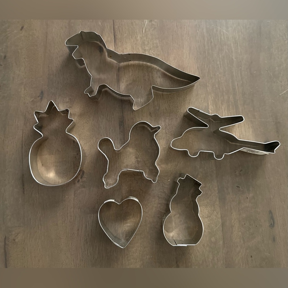 6pc Stainless Steel Miscellaneous Shape Cookie Cutters